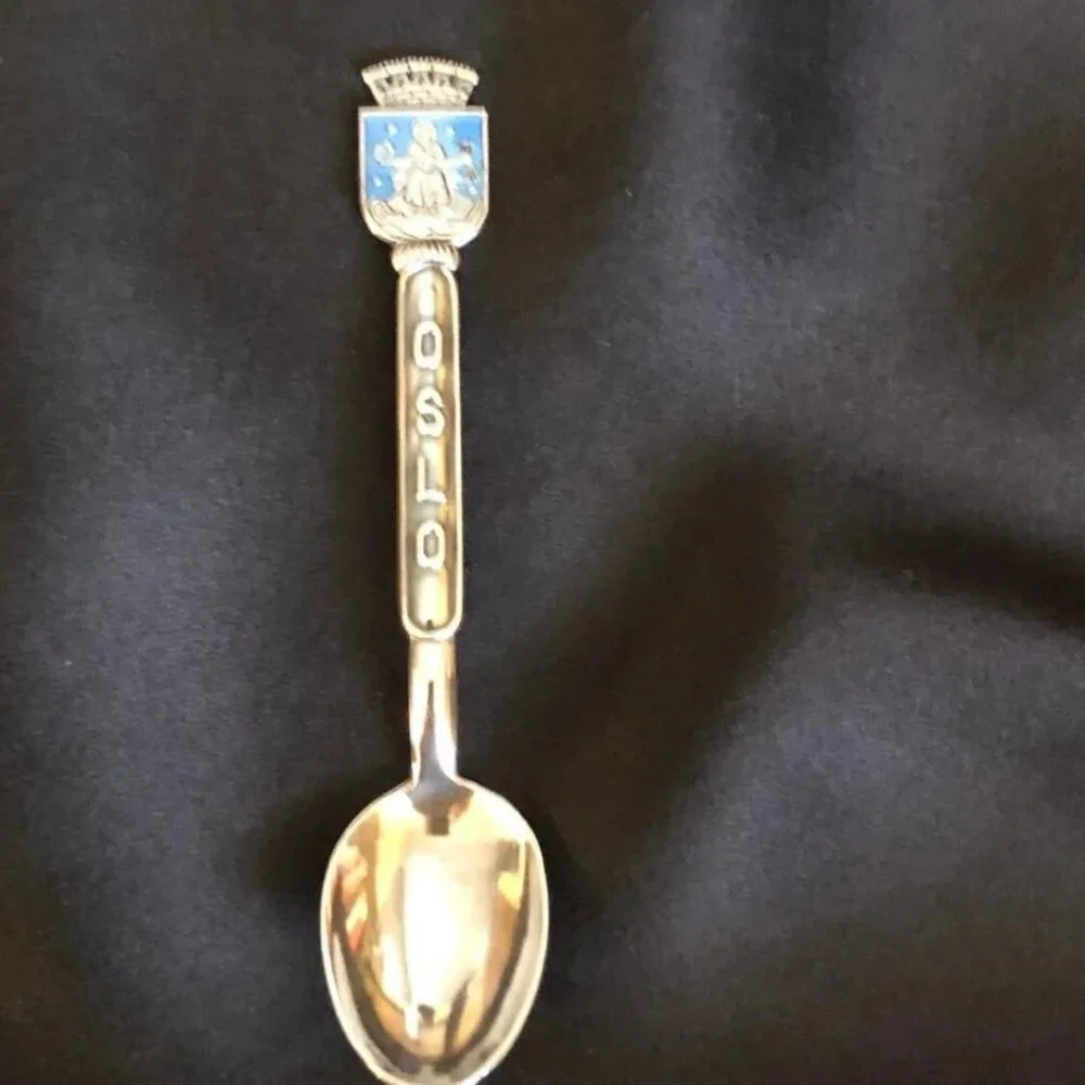 5 Vintage Sterling Silver Souvenir Spoons Bermuda South Africa Norway 2 Sweden